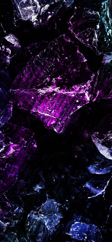 Dazzling crystals on black background phone wallpaper