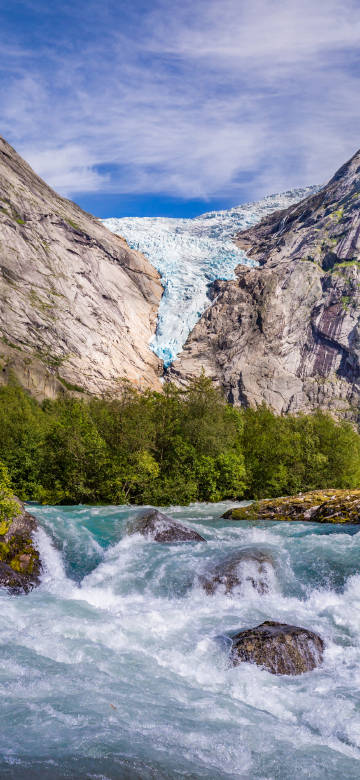 Norway Briksdal Glacier natural scenery wallpaper