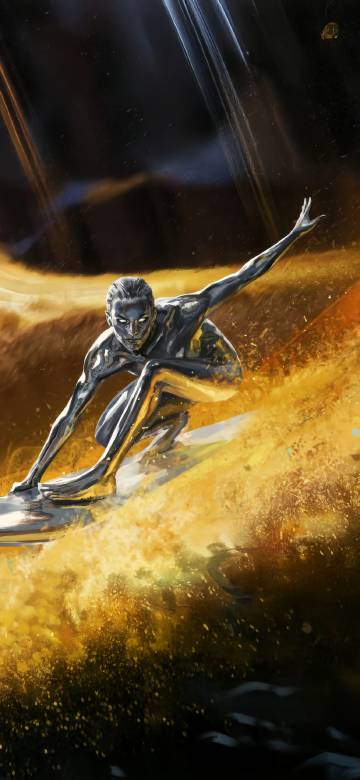 Silver Surfer Cosmic Surf Wallpaper 4K Silver Surfer Cosmic Surf Wallpaper 4K
