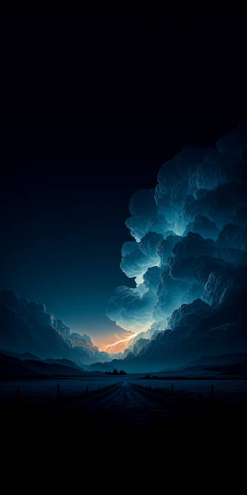 Fantasy Thunderstorm Lightning Night Wallpaper 4K