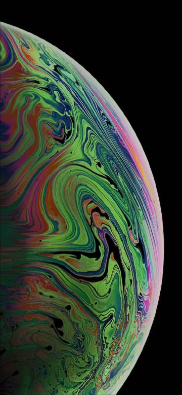 iPhone XS Max Green Texture Planet Wallpaper