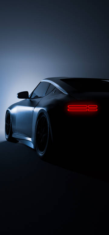 Cool sports car with red taillights phone wallpaper