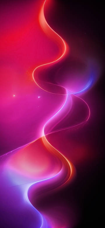 Flowing Pink and Purple Light Ribbons Wallpaper 4K