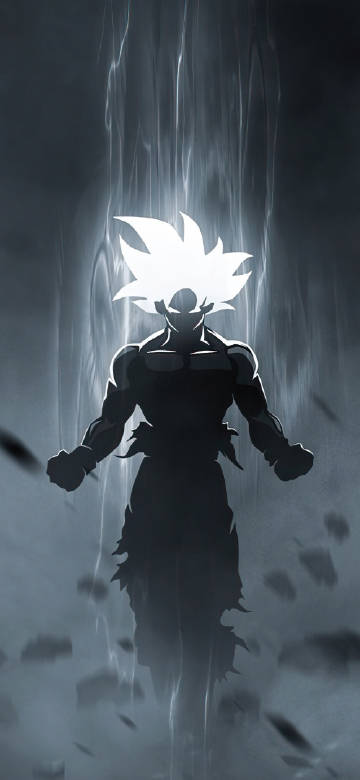 Glowing White Hair Goku Ultra Instinct