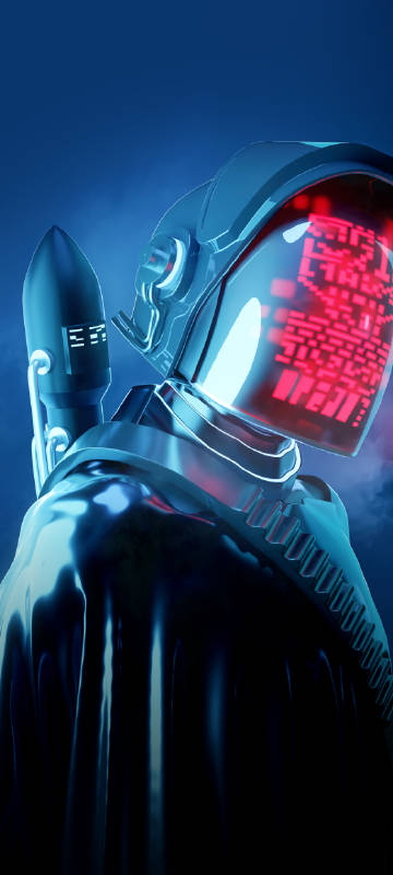 Mysterious robot phone wallpaper