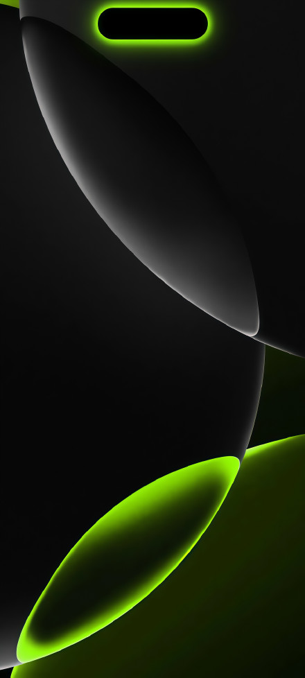 Fluorescent abstract art on black background iphone wallpaper