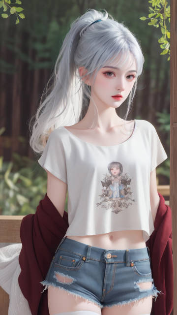 Summer dress white long hair anime beauty 4k phone wallpaper