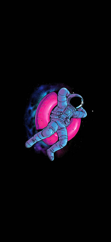 Astronaut floating in space 4k phone wallpaper