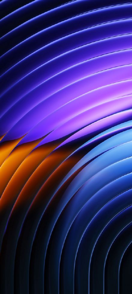 Elegant Purple, Blue, and Orange Gradient Abstract Wallpaper