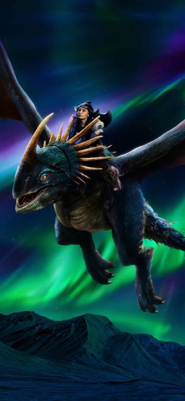How to Train Your Dragon Astrid and Stormfly 4K Wallpaper