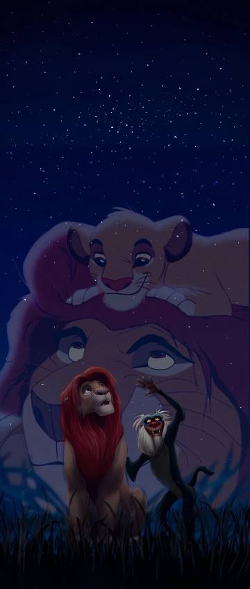 Simba and Rafiki from The Lion King Movie