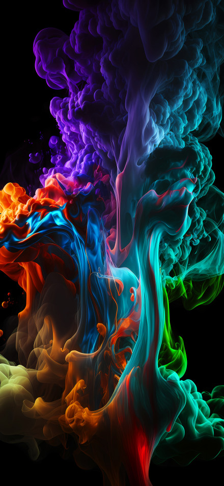 Vibrant Colorful Smoke Swirls 4K Wallpaper