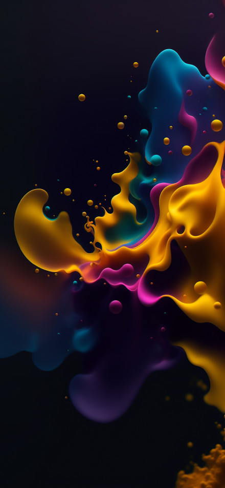 Abstract Color Splash Phone Wallpaper