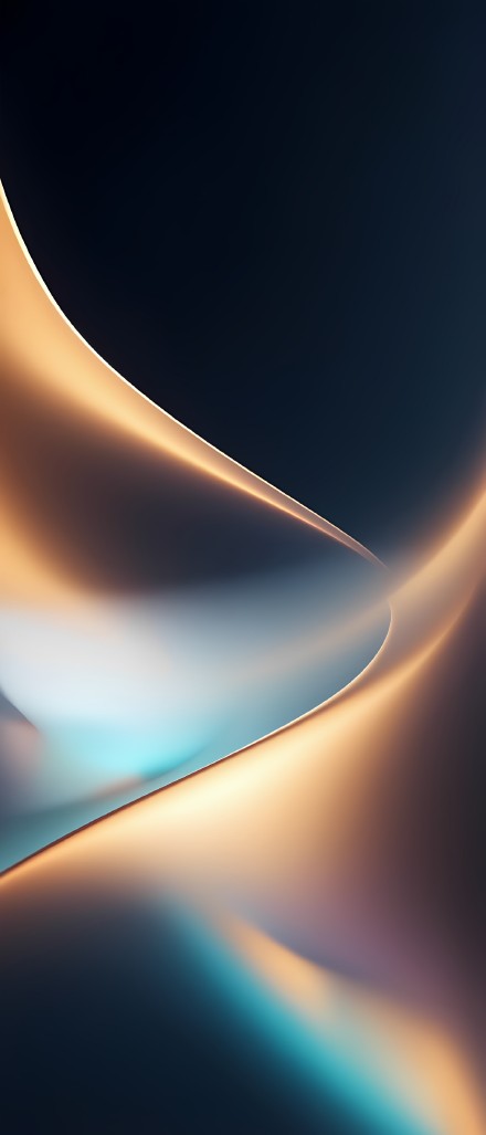Abstract Orange Curves Glowing Against a Dark Background 4K Wallpaper