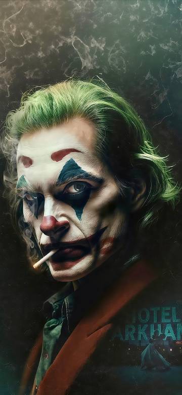 The Mysterious Gaze of the Joker phone wallpaper
