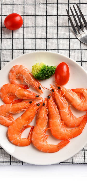 Delicious Cooked Shrimp on the Plate
