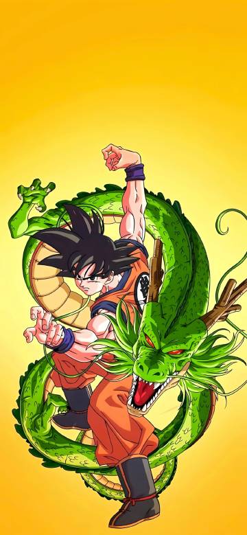 Son Goku and the Green Dragon Shenron Son Goku and the Green Dragon Shenron