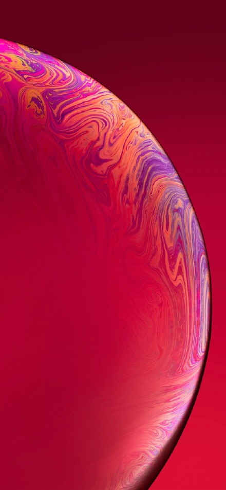 iPhone XR Red Bubble Wallpaper
