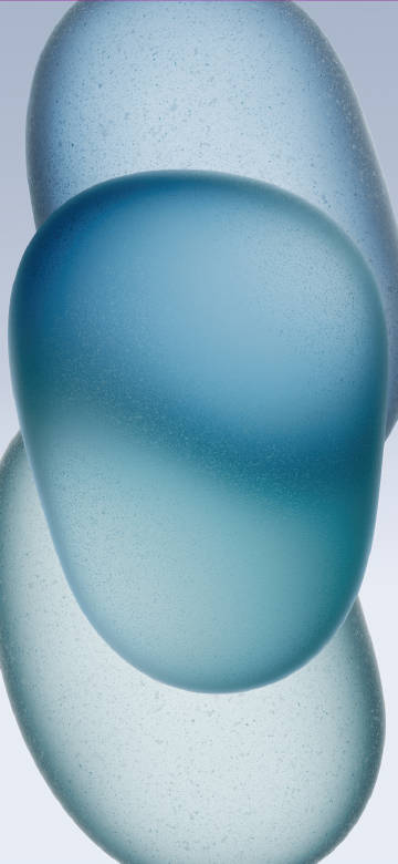 iPhone 15 Light Blue Frosted Glass Pebbles Wallpaper