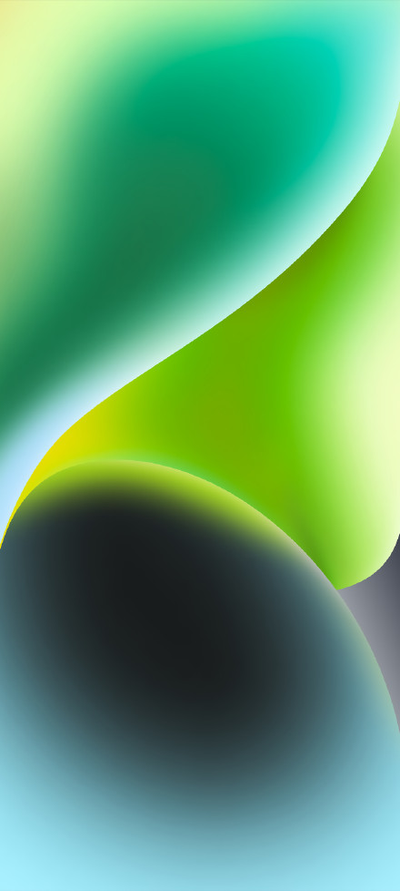 Soft Green and Yellow Gradient Curves Wallpaper