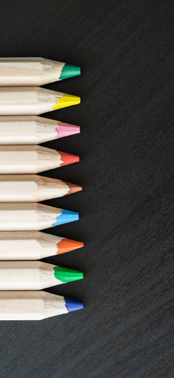 Colored pencils with colorful tips phone wallpaper