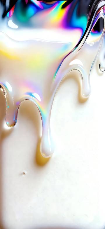 Dripping Iridescent White Liquid 4K Wallpaper Dripping Iridescent White Liquid 4K Wallpaper