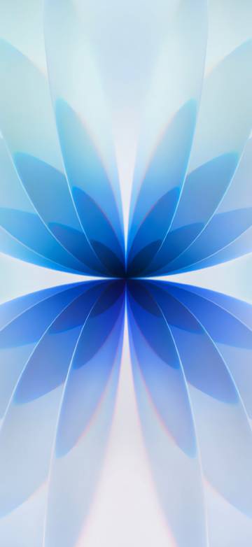 Iphone 17 Blue Kaleidoscope Floral Pattern 4K Wallpaper