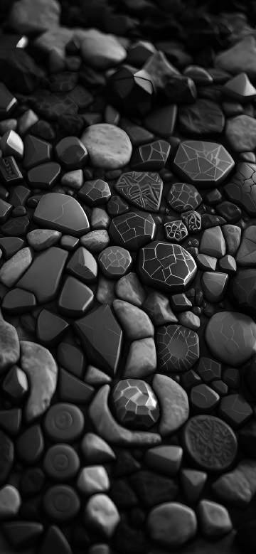 Pile of strange pebbles on the ground wallpaper