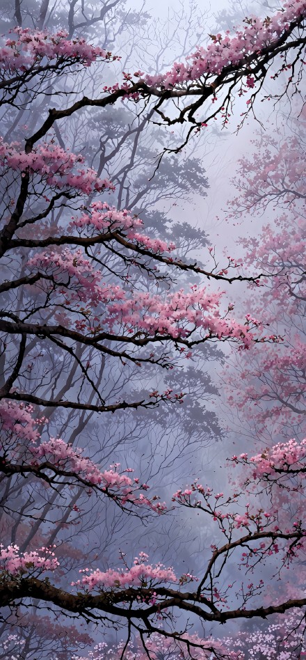 Soft Pink Cherry Blossom Depth Effect 4K Wallpaper