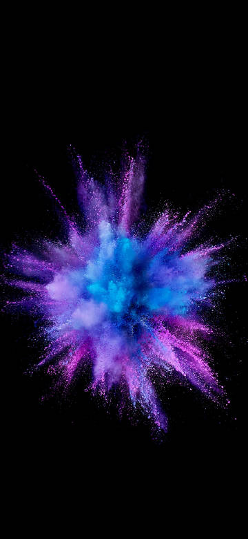 Blue and Purple Color Powder Explosion 4K Wallpaper