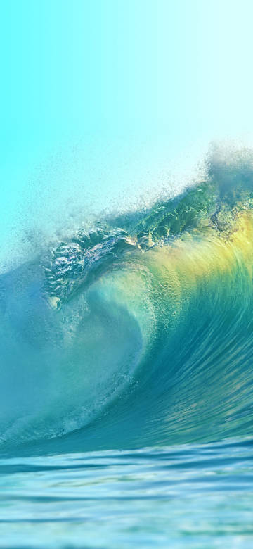 Close-up of vibrant waves phone wallpaper