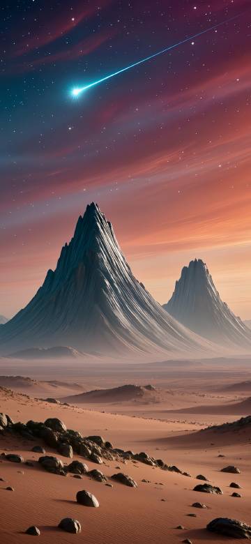 Sci-Fi Desert Planet Phone Wallpaper 4K