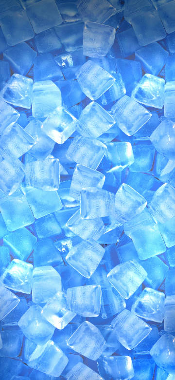 Blue ice cubes for summer coolness phone wallpaper