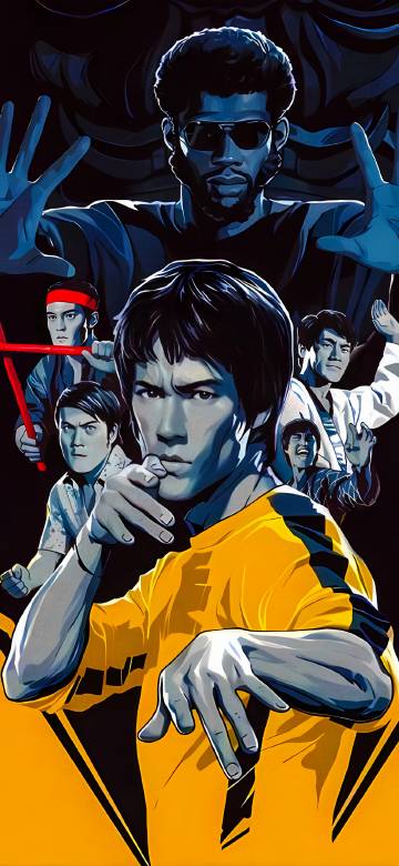 Martial Arts Legend Bruce Lee Poster Illustration 4K