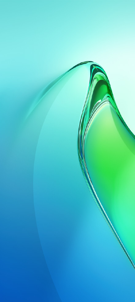 Fluid-like abstract graphic with blue-green gradient