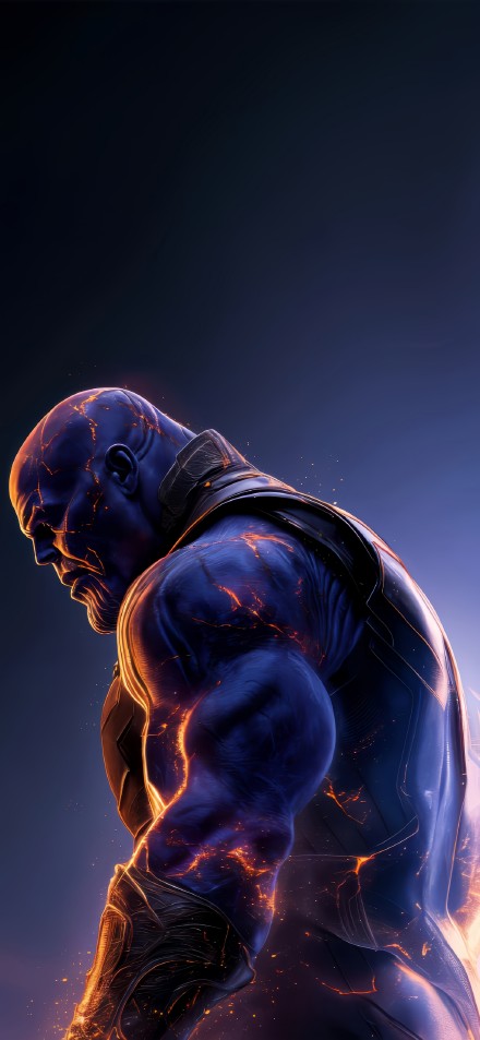 Thanos Lava Skin Marvel 4K Phone Wallpaper