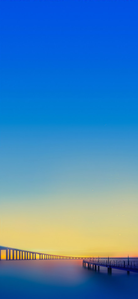 Bridge at sunset simple phone wallpaper