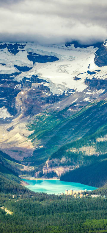 Lake louise from far away phone wallpaper