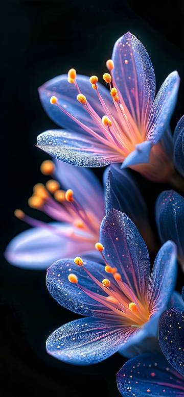 Beautiful Blue Flower Macro 4K Wallpaper