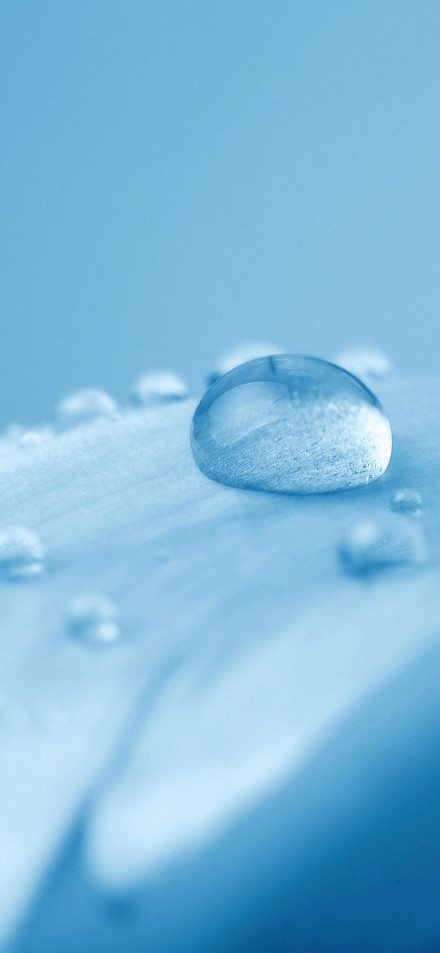 Crystal blue water drop phone wallpaper