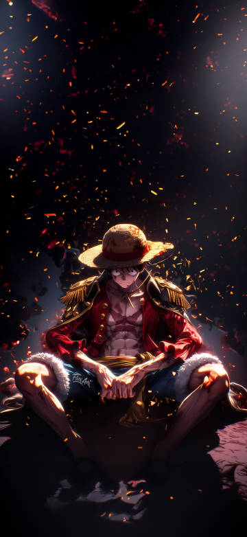 One Piece Monkey D. Luffy, dark background