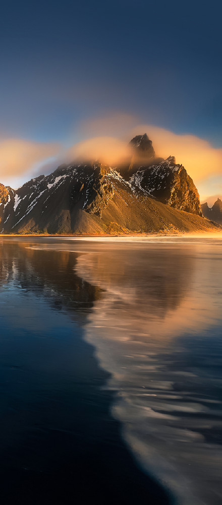 Majestic Mountain with Reflection in Calm Water HD Wallpaper