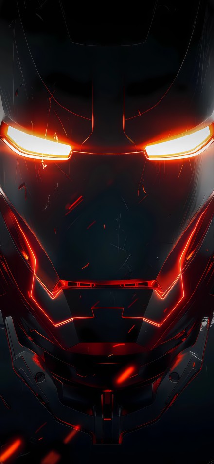 Cool helmet of future warrior phone wallpaper