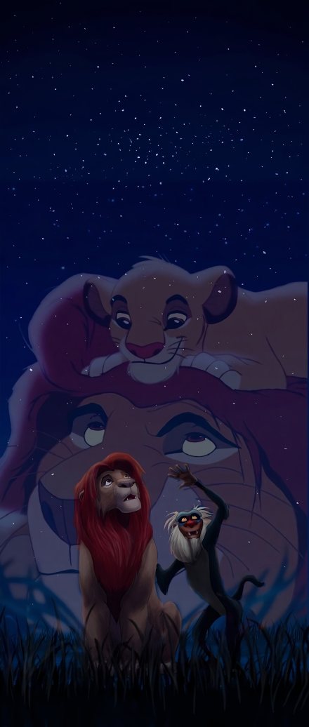 Simba and Rafiki from The Lion King Movie