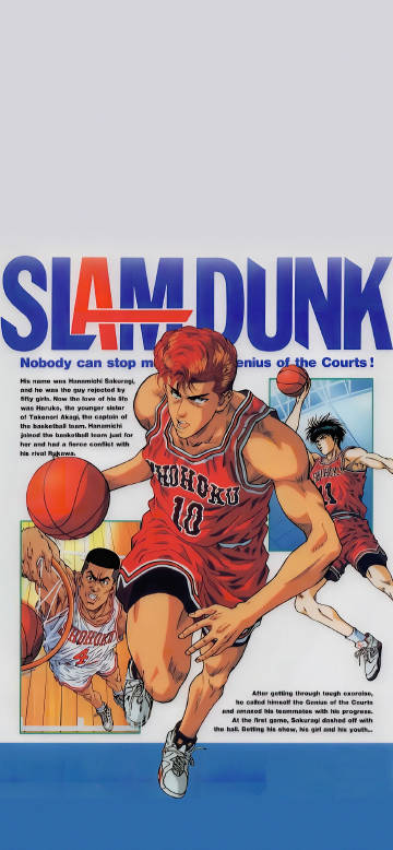 Sakuragi, Rukawa, and Akagi Poster Art 4K Phone Wallpaper