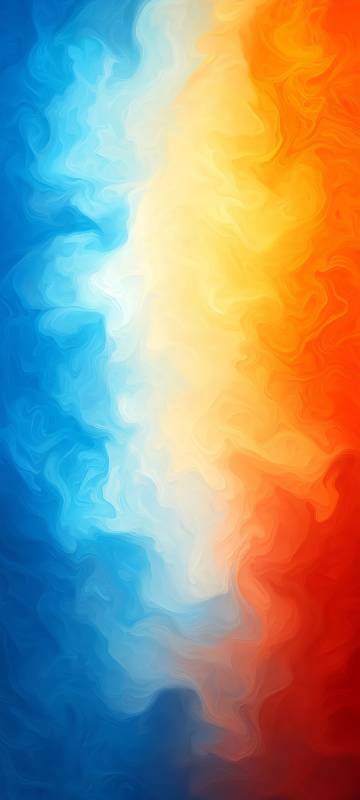 Vibrant blue-orange gradient abstract wallpaper