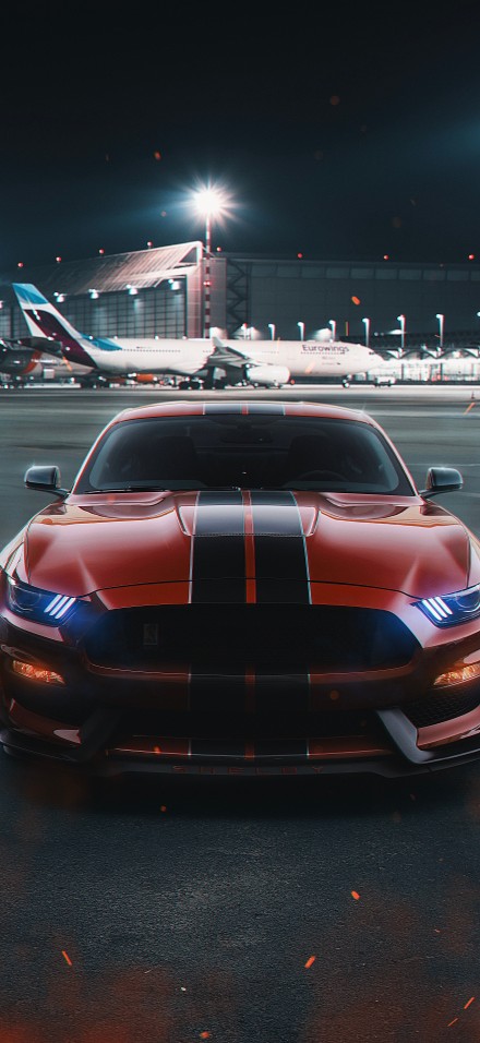 Ford Mustang GT350 Front View Aesthetic Wallpaper