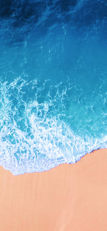 Super healing beach aerial phone wallpaper