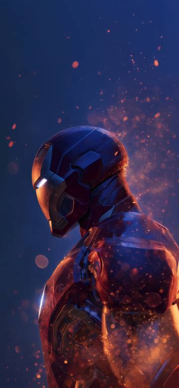 Iron Man Burning Armor Art Phone Wallpaper Iron Man Burning Armor Art Phone Wallpaper