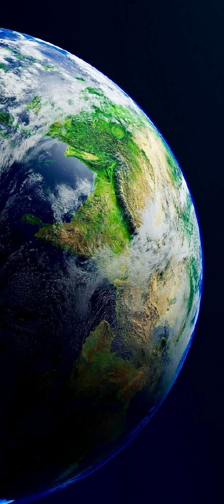 Vibrant Earth From Space Art Wallpaper